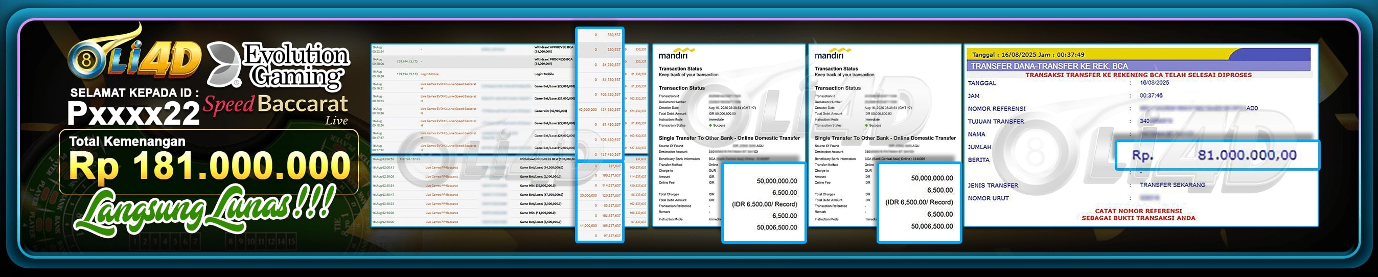 jackpot live casino 181 juta oli4d